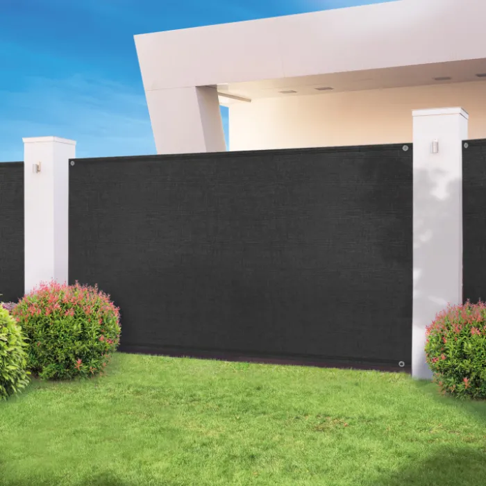 Brise vue 1,8 m x 10m noir occultant 300 g m²