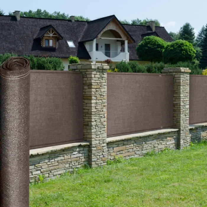 Brise vue 1,5 m x 10m taupe occultant 220 g m²