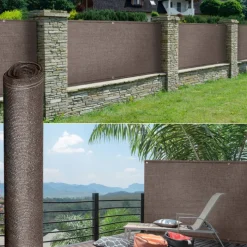 Brise vue 1,5 m x 10m taupe occultant 220 g m²