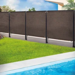 Brise vue 1,5 m x 10m taupe occultant 220 g m²