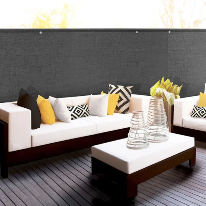 Brise vue gris 1,8 m x 10 m occultant 400 gr/m²
