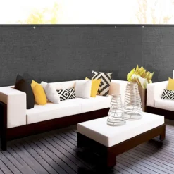 Brise vue gris 1m x 10 m occultant 300 g/m²