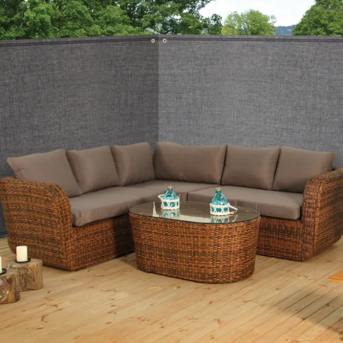 Brise vue 2m x 10m gris occultant 220g m²