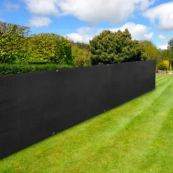 Brise vue noir 1,5 m x 10 m occultant et résistant 400 g/m²