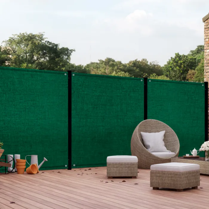 Brise vue vert 1,2 m x 10 m occultant 400 gr/m²