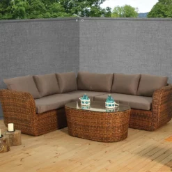 Brise-vue gris clair 1,5 m x 10 m occultant 300 g/m²