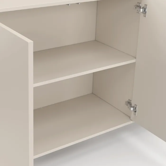 Buffet 160 cm 4 portes bois coloris beige