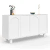 Buffet 160 cm 4 portes design arche blanc