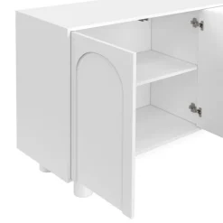 Buffet 160 cm 4 portes design arche blanc