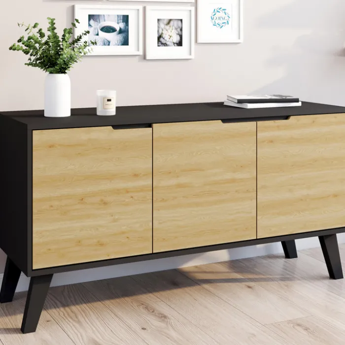 Buffet bas scandinave noir