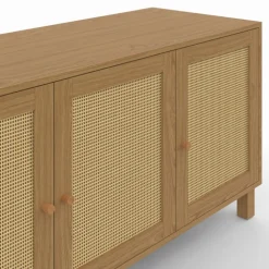 Buffet bas vintage effet cannage