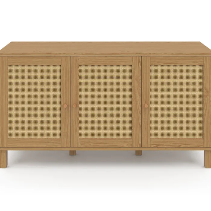 Buffet bas vintage effet cannage