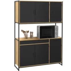 Buffet de cuisine industriel 120 cm avec 6 portes