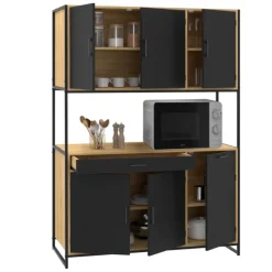 Buffet de cuisine industriel 120 cm avec 6 portes
