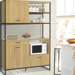 Buffet de cuisine industriel 3 portes 1 tiroir