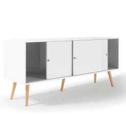 Buffet scandinave bois blanc EFFIE