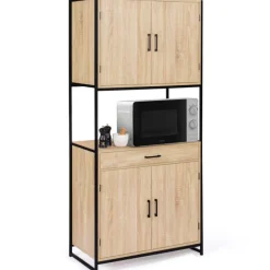 Buffet vaisselier industriel 80 cm 4 portes 1 tiroir