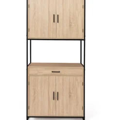 Buffet vaisselier industriel 80 cm 4 portes 1 tiroir