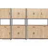 Buffet vaisselier industriel 120 cm 6 portes 1 tiroir
