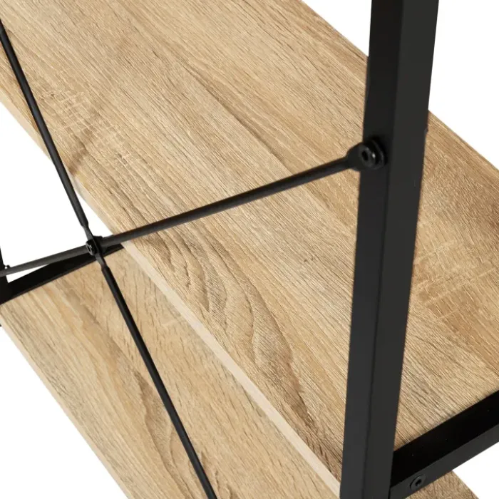 Bureau avec étagères style industriel en métal et bois
