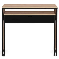 Bureau extensible gain de place 1 tiroir style industriel
