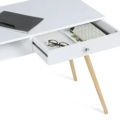 Bureau style scandinave bois blanc