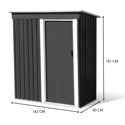 Cabanon de jardin en métal toit plat 1,3m²