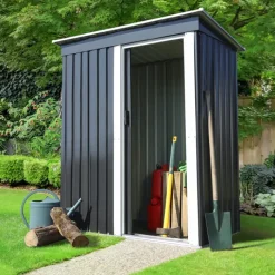 Cabanon de jardin en métal toit plat 1,3m²
