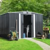 Cabanon de jardin en métal 5,3m² gris