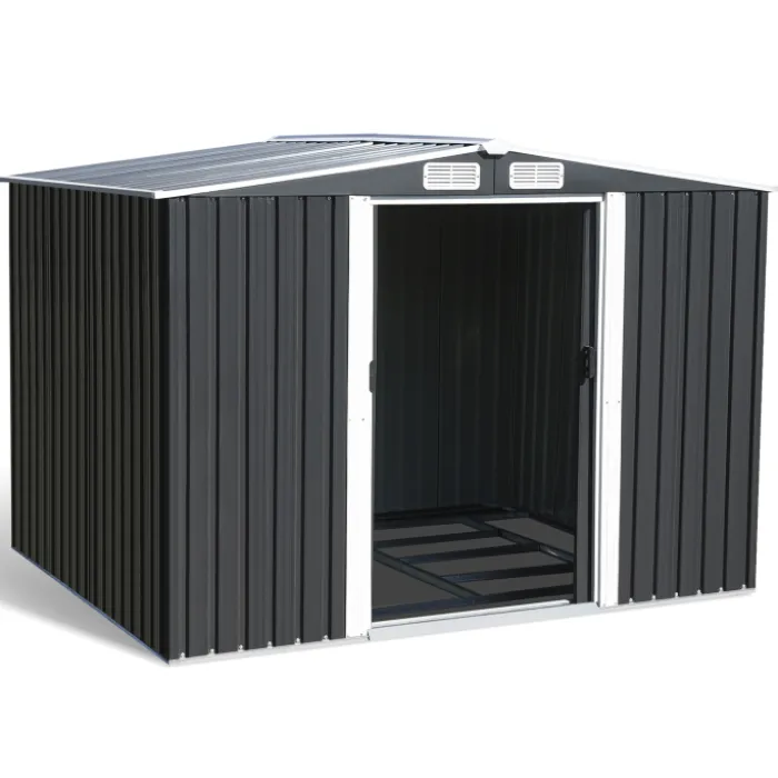 Cabanon de jardin en métal 5,3m² gris