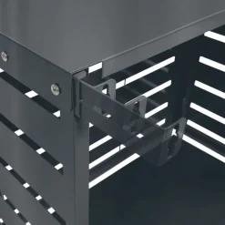 Cache climatiseur en métal gris anthracite protection unité extérieur 110 x 55 x 80 cm