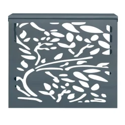 Cache climatiseur en métal gris anthracite protection unité extérieur 95 x 50 x 80 cm