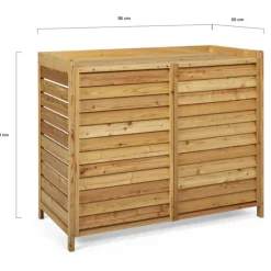 Cache climatiseur extérieur en bois naturel 95 x 50 x 80 cm