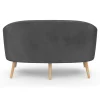 Canapé 2 places scandinave gris