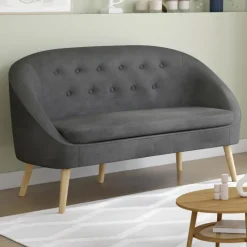 Canapé 2 places scandinave gris