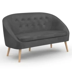 Canapé 2 places scandinave gris
