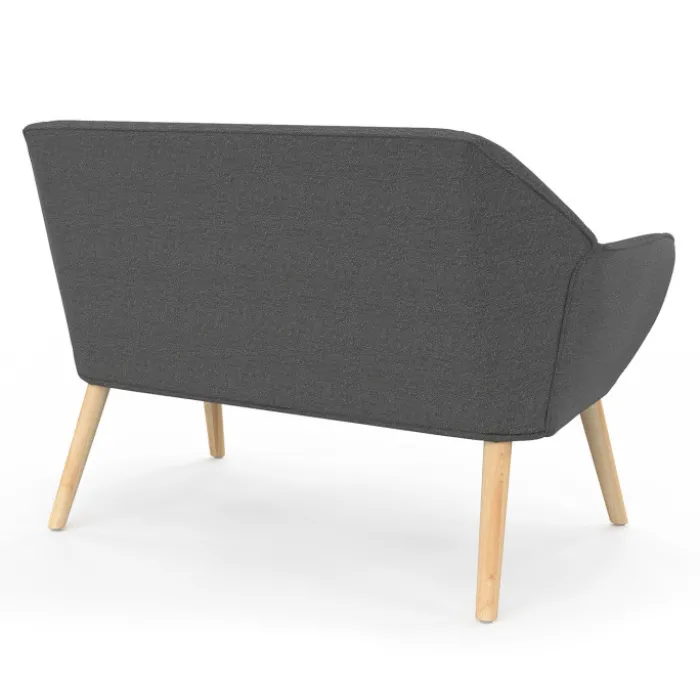 Canapé banquette en tissu gris anthracite