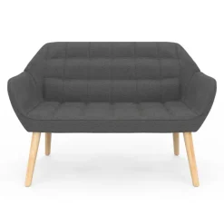 Canapé banquette en tissu gris anthracite