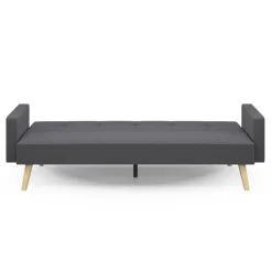 Canapé droit convertible 3 places gris