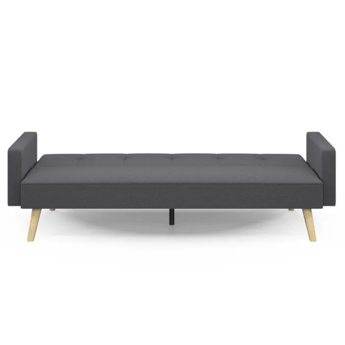Canapé droit convertible 3 places gris