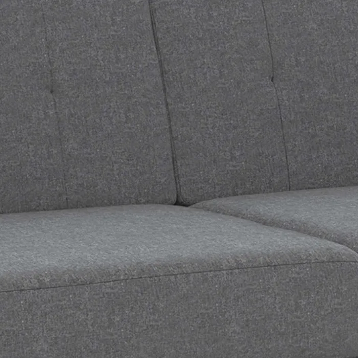 Canapé fixe moderne 3 places 180 cm en tissu gris anthracite