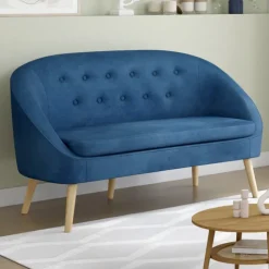 Canapé velours bleu