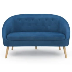Canapé velours bleu