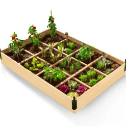Carré potager avec serre