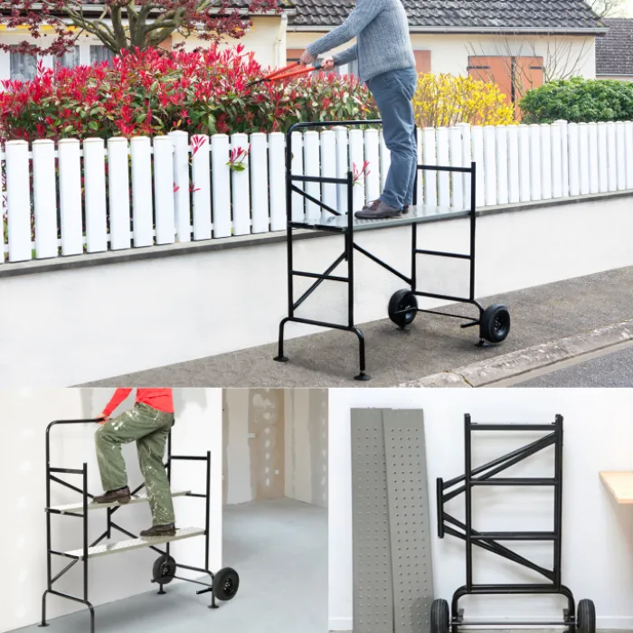 Échafaudage roulant et pliable hauteur de travail 2,5m