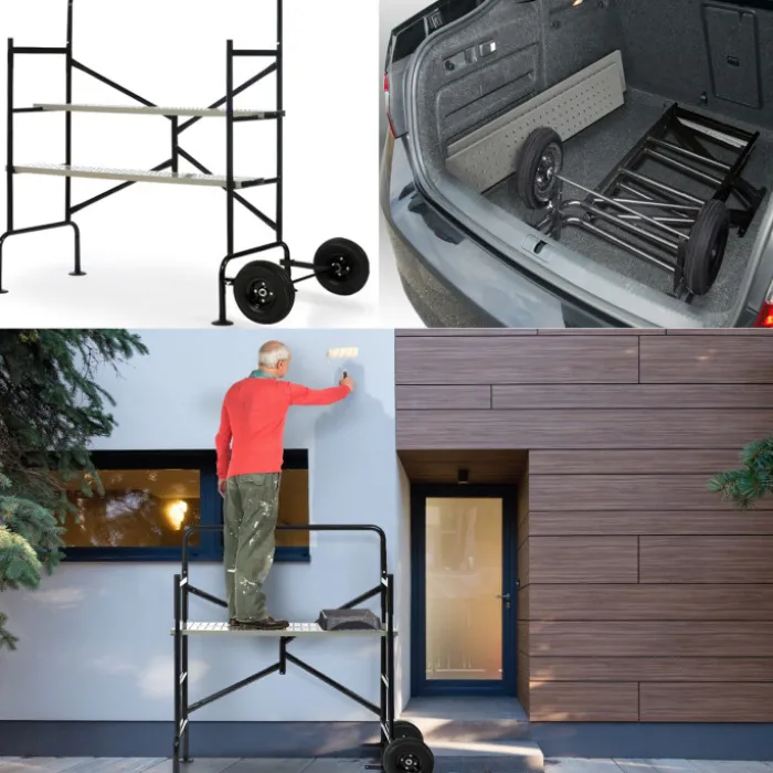 Échafaudage roulant et pliable hauteur de travail 2,5m