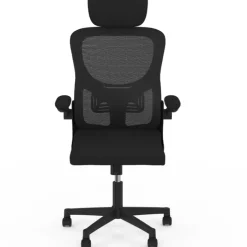 Chaise de bureau ergonomique noire avec roulettes