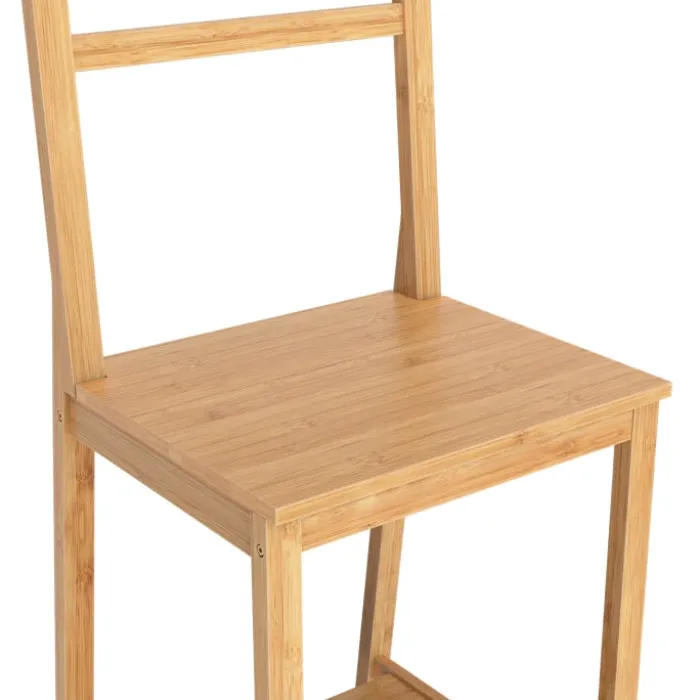 Chaise porte-serviettes en bambou