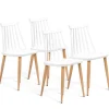 Chaises à barreaux blanches style scandinave