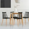 Chaises à barreaux noires style scandinave